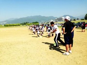 練習中の給水