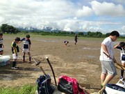泥のラグビー練習