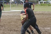 泥のラグビー練習